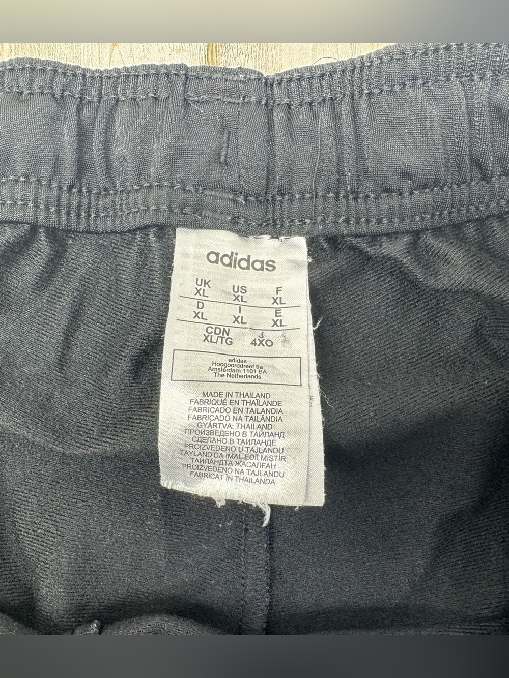 Adidas Climalite Men’s XL Sweatpants Black White Stripe - Picture 4 of 10